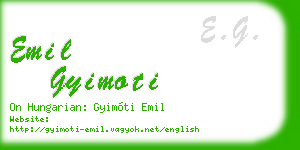 emil gyimoti business card